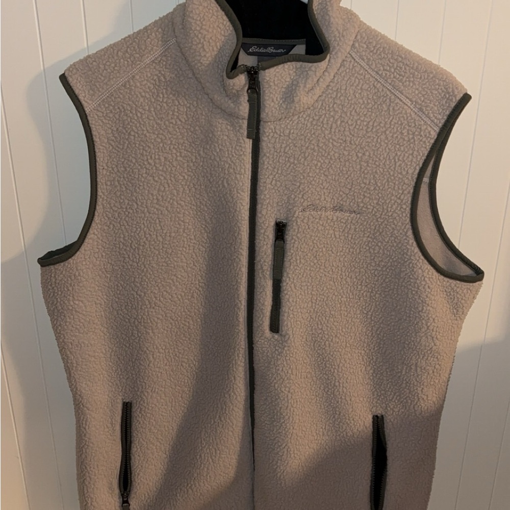 Eddie Bauer Women's Beige Fleece Vest